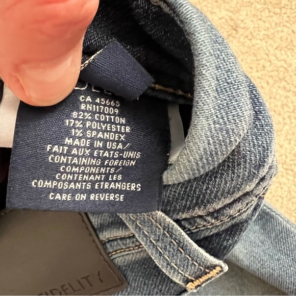 Fidelity Denim Men’s Jimmy Slim Straight Fit Stretch Jeans Oxy Vox Vintage Wash - Picture 7 of 8